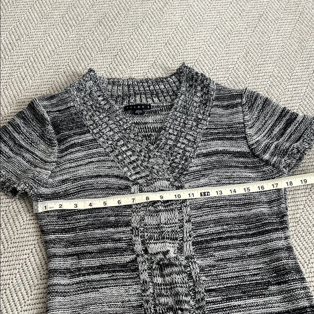 Tiana B. Black and Gray Knit Dress